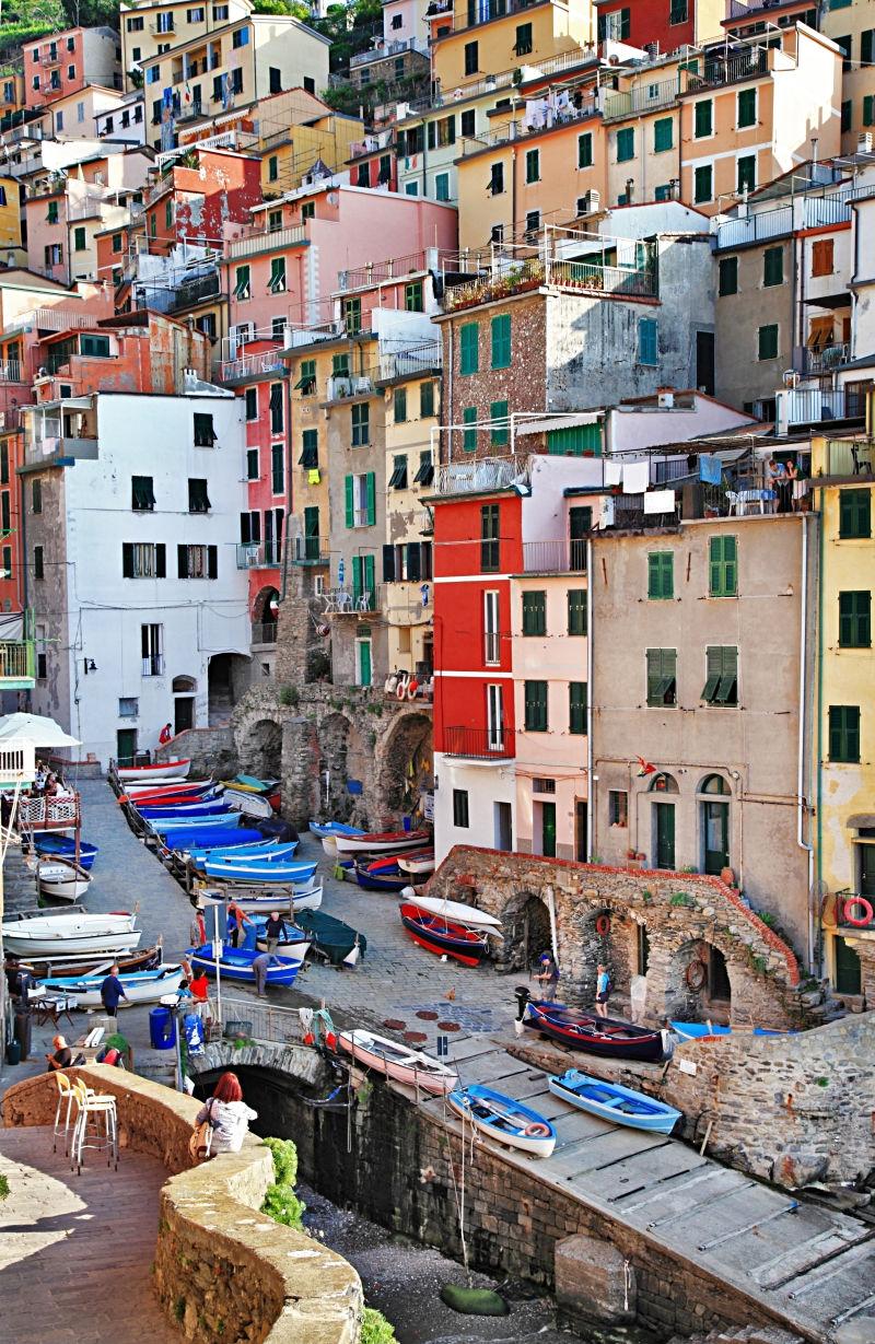意大利系列色彩的五渔村里奥马哲雷