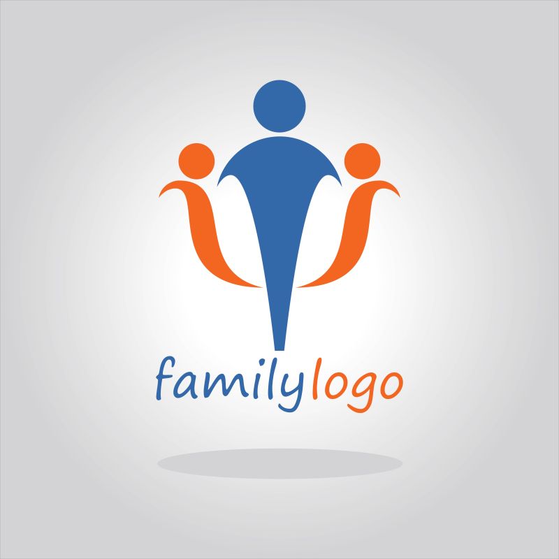 创意矢量家庭概念标志设计