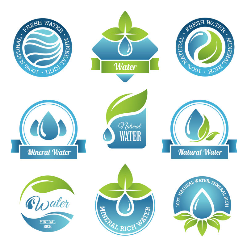 矢量生态水logo