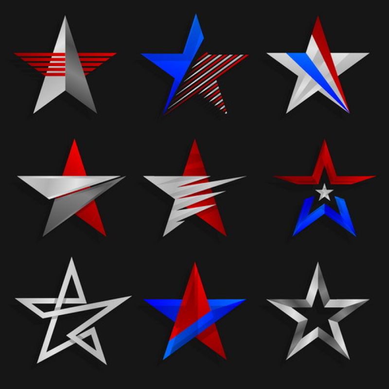 矢量的星星图案logo