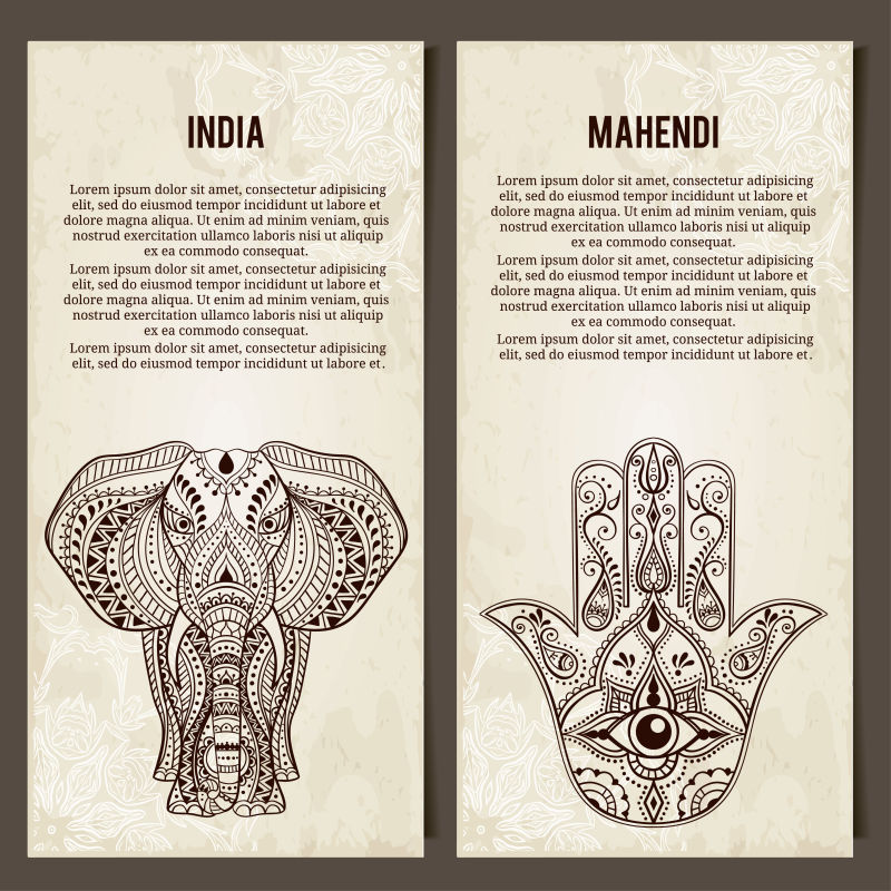 创意印度瑜伽传统宣传海报