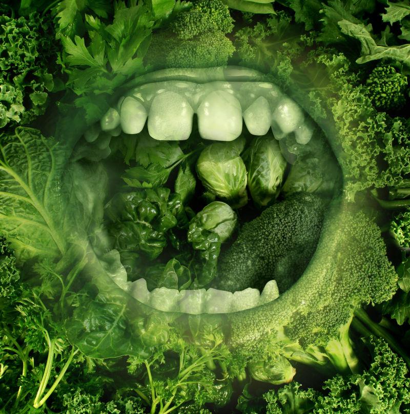健康生活需要使用绿色蔬菜