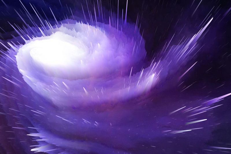 宇宙空间的紫色星云