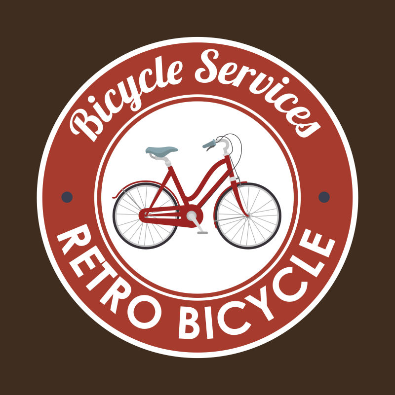 矢量自行车服务的插图设计
