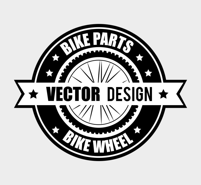 矢量自行车概念标志设计创意