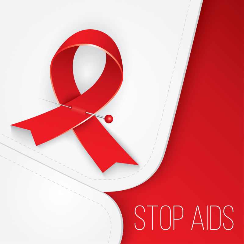 创意矢量艾滋病宣传海报