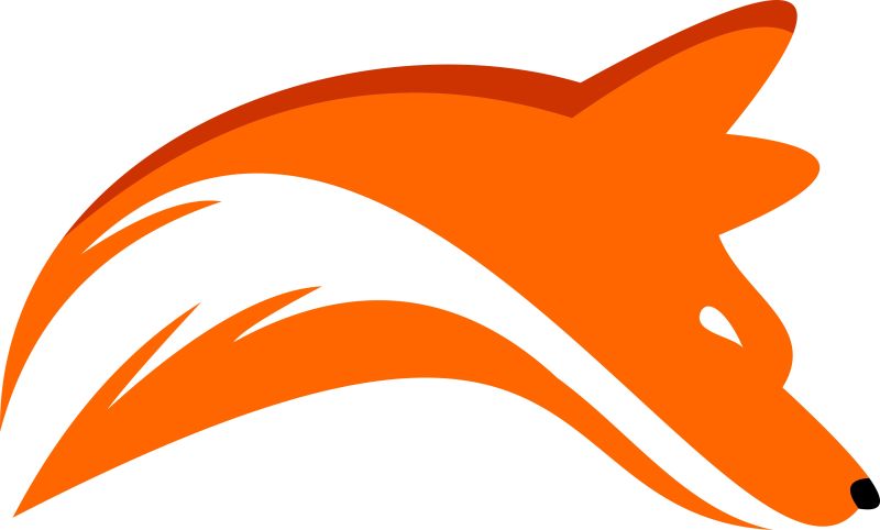 矢量抽象狐狸的标志设计