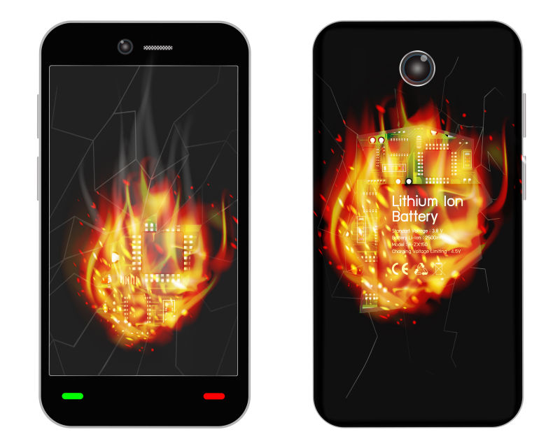 矢量火团爆炸的手机壳设计
