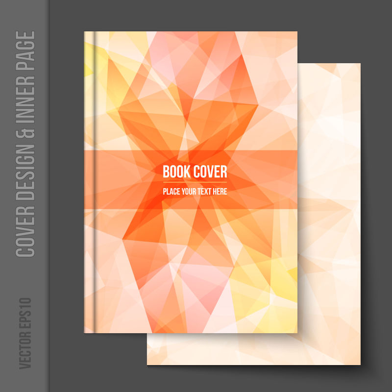 矢量彩色几何抽象商业报告封面设计