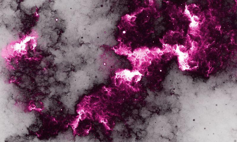 银河系星云的数字抽象绘画