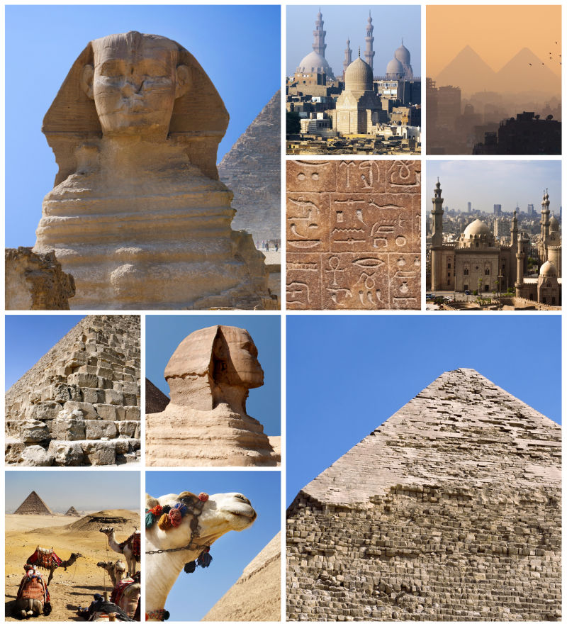 埃及各种遗产拼贴