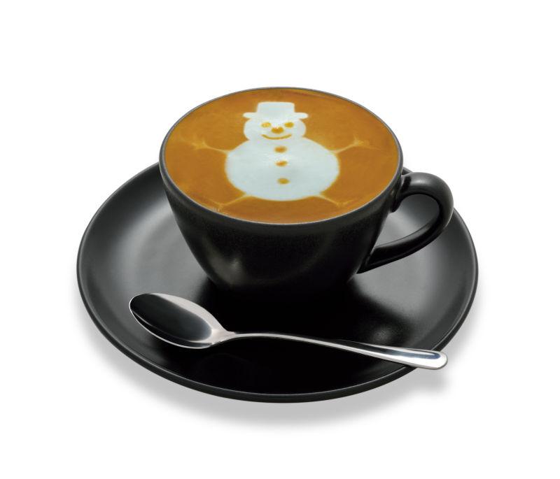 咖啡上的雪人艺术