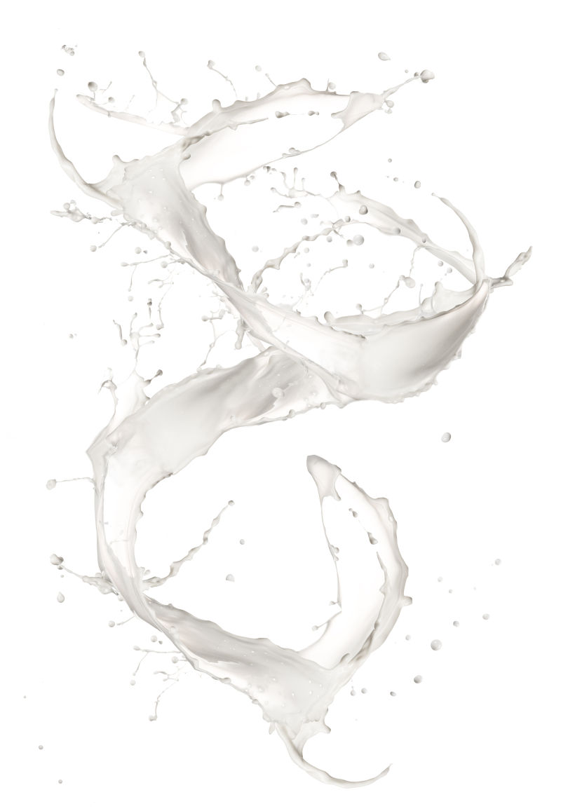 螺旋状的牛奶