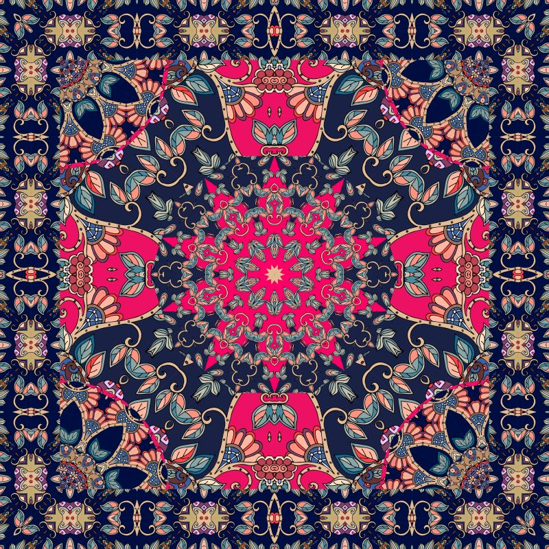 红花地毯