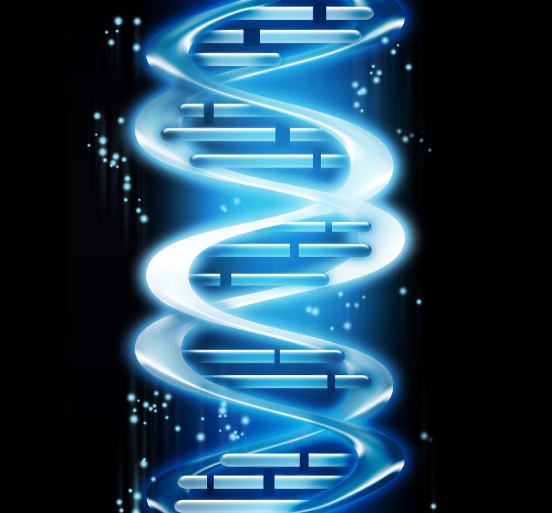抽象蓝色的DNA