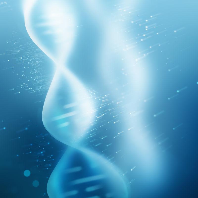 蓝色的DNA抽象背景
