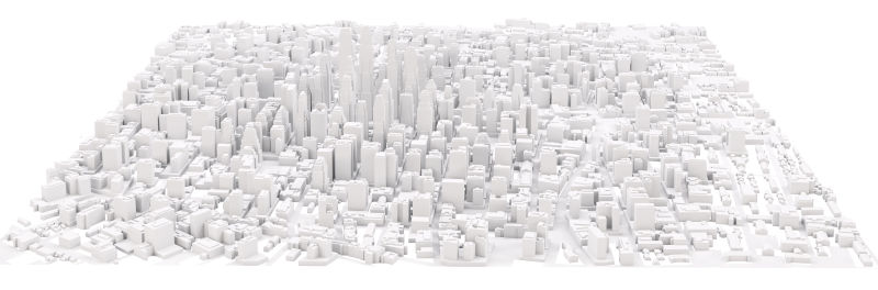 3d打印城市空白模型