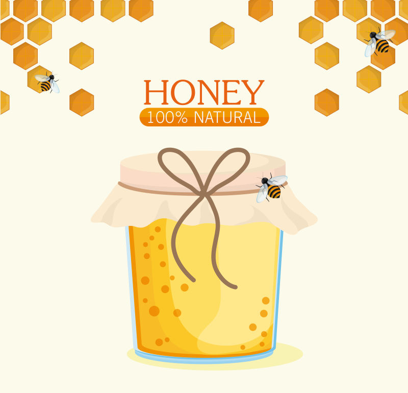 抽象矢量新鲜的蜂蜜插图
