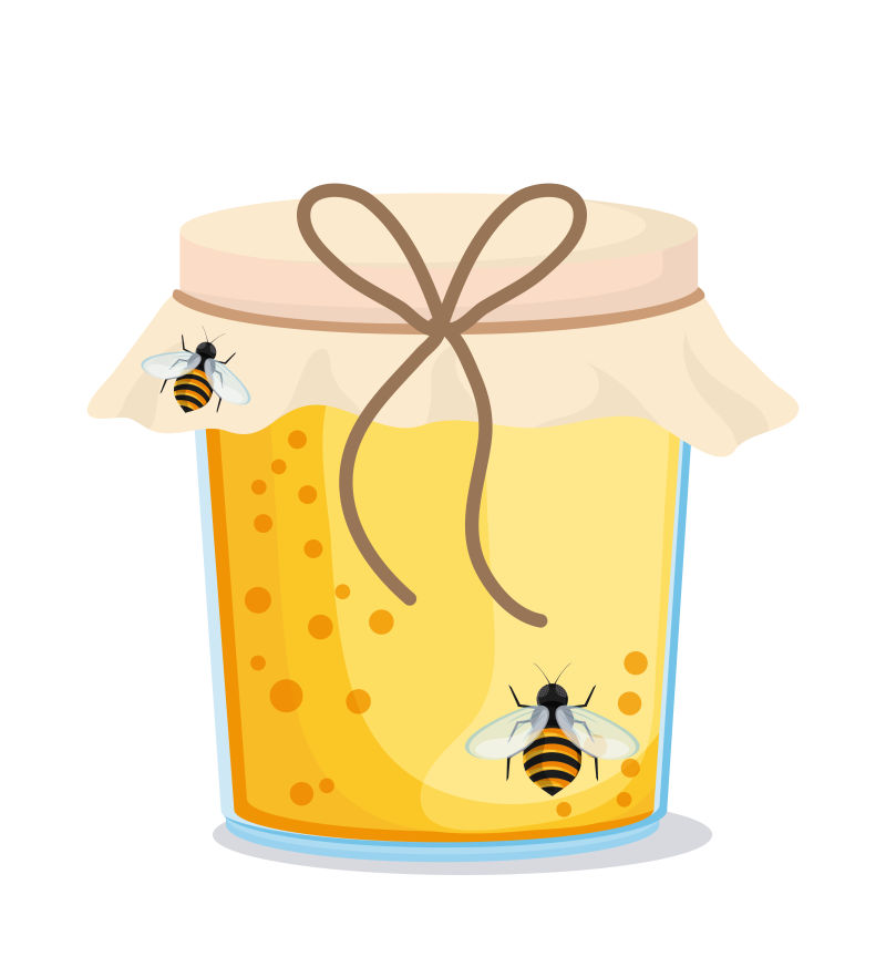 矢量健康有机的蜂蜜插图