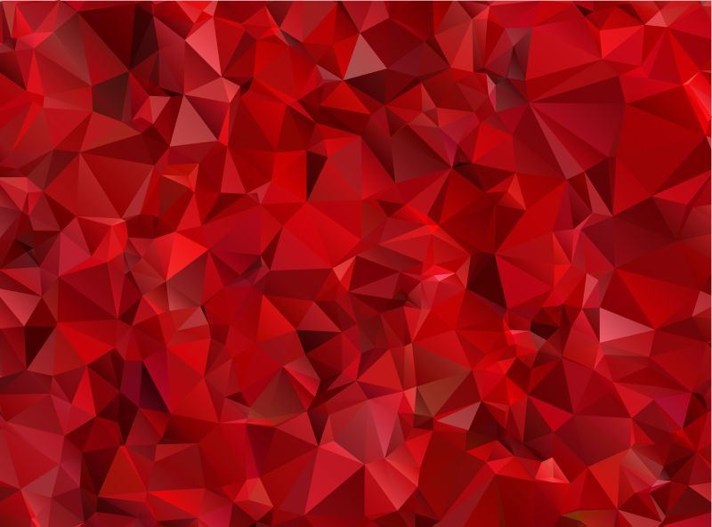 抽象红色矢量几何三角背景