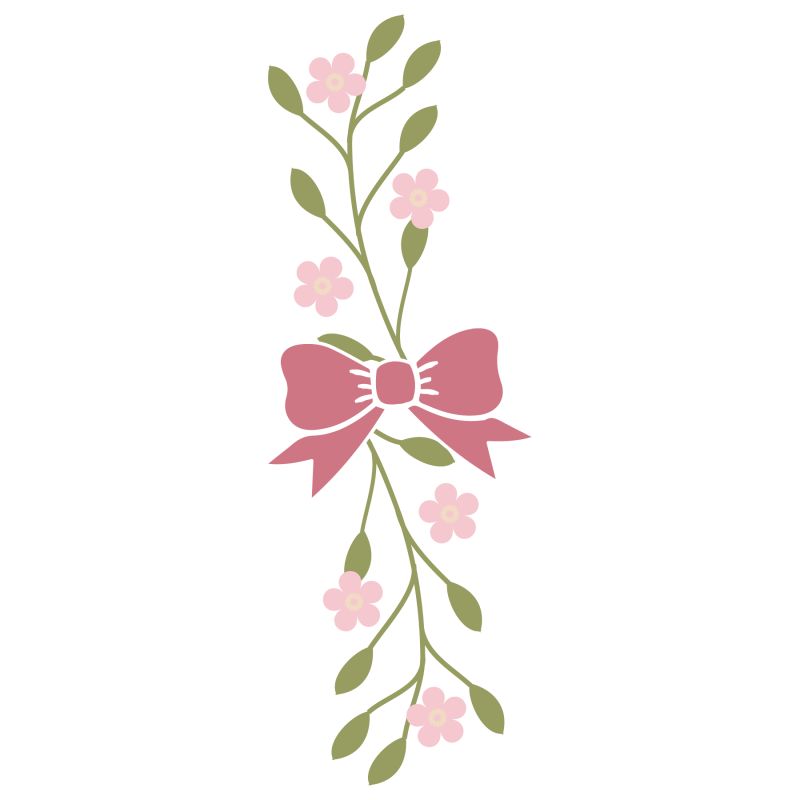 粉色蝴蝶结花朵装饰品