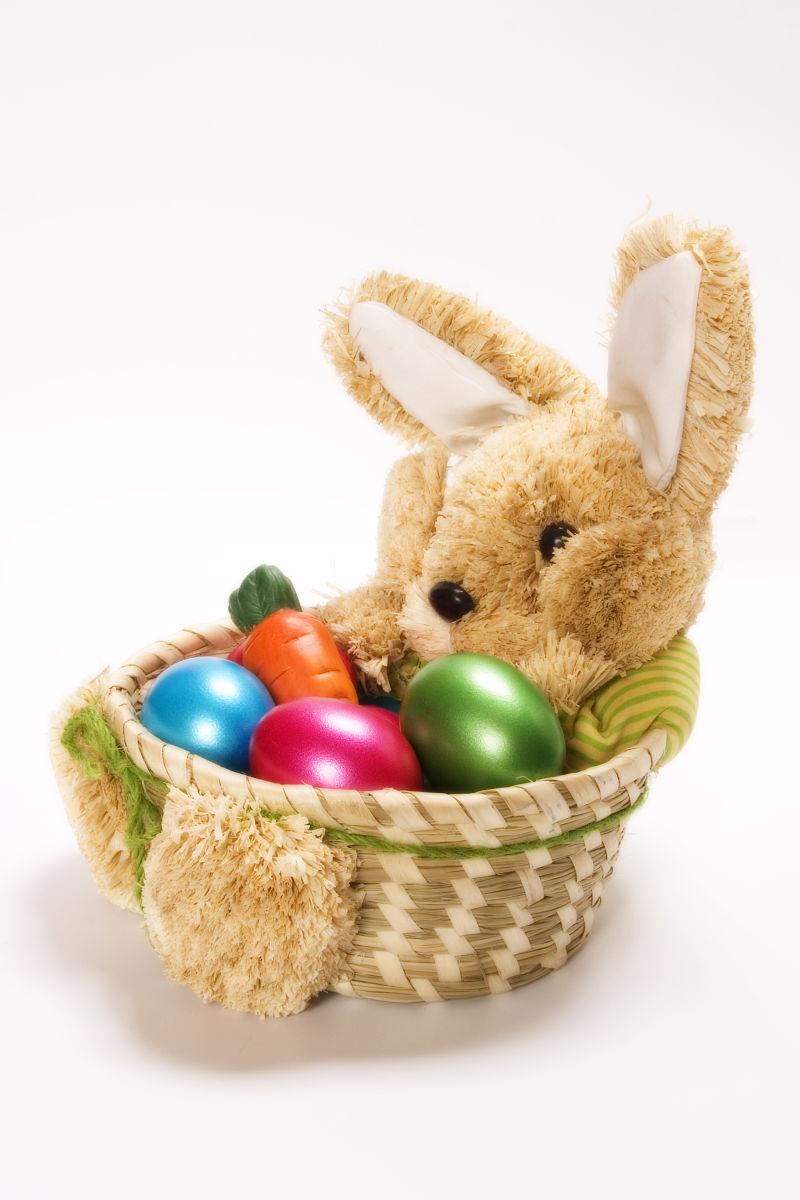带蛋的复活节兔子玩具
