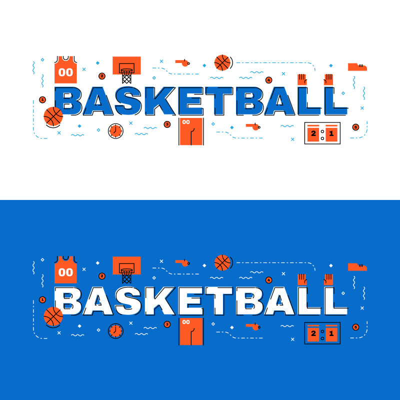 篮球竞技横幅矢量设计