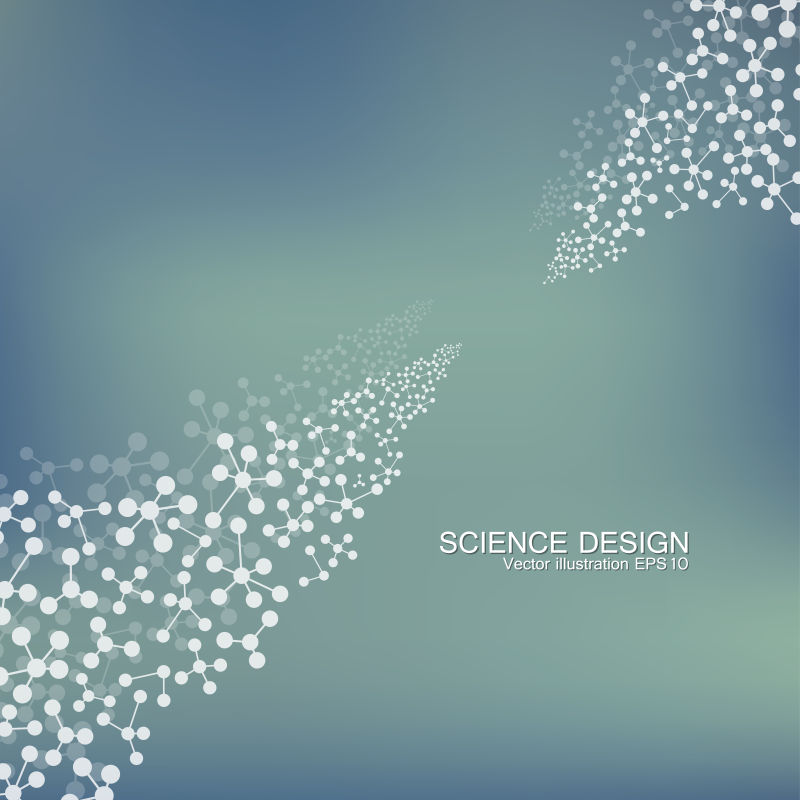 DNA结构分子背景矢量设计