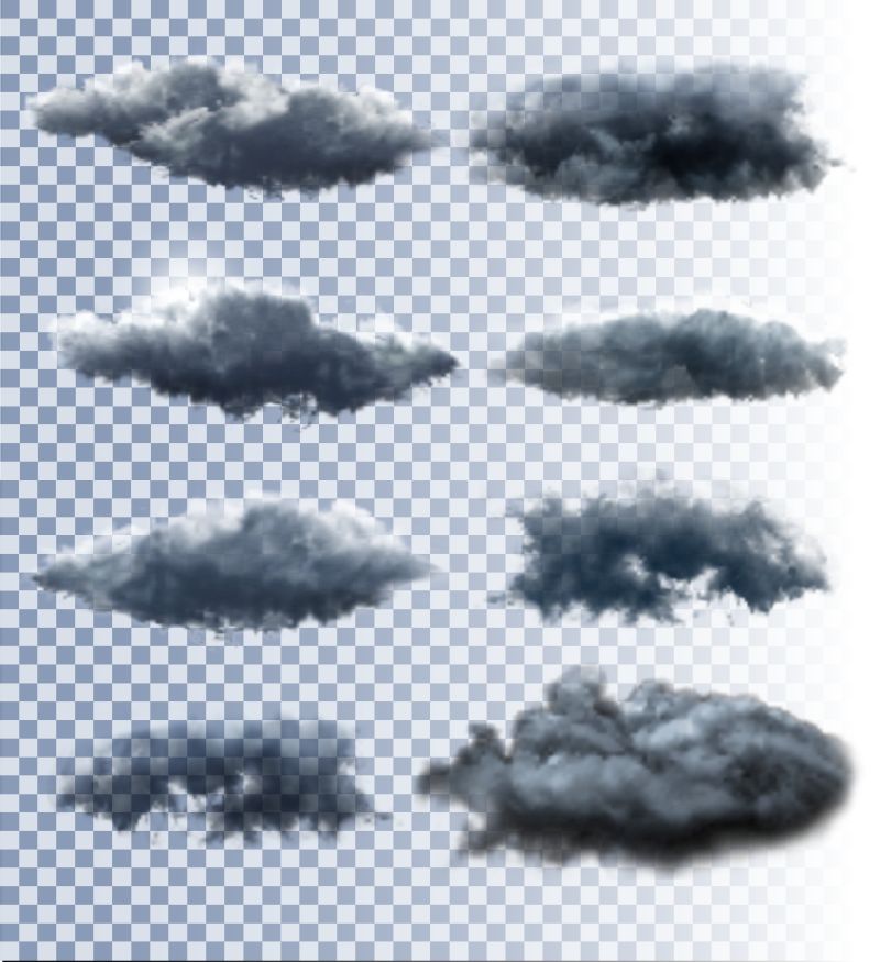 抽象矢量乌云密布的设计元素