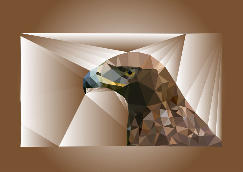 抽象几何风格的矢量老鹰插图