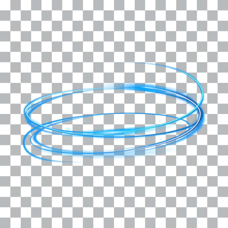 创意矢量蓝色圈形光效设计元素