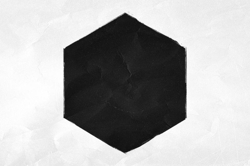 抽象几何立方体的黑白背景