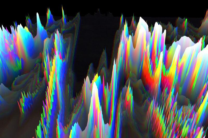 彩色声波3d抽象背景