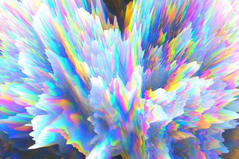 彩色3d抽象的放射背景