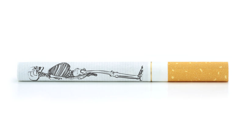 烟身上的人体骨骼标志