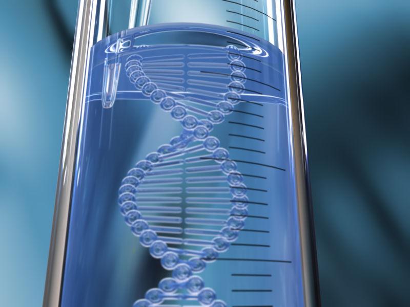 试管里的双螺旋DNA结构