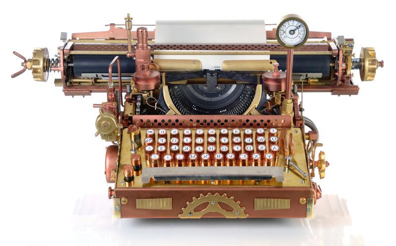 蒸汽朋克风格的未来打字机