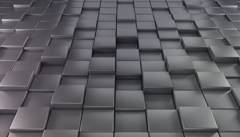 暗灰色的抽象立方体