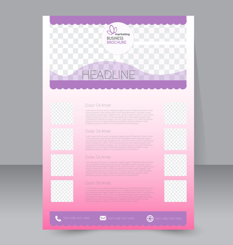 粉色书籍广告封面矢量图设计