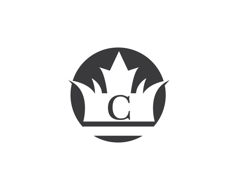 抽象矢量皇冠的标志设计