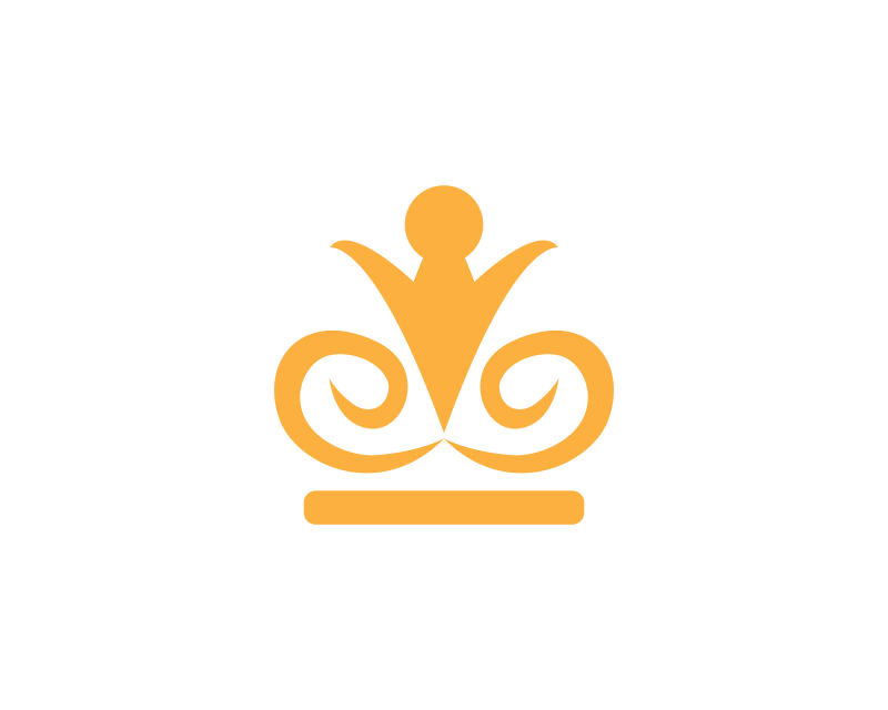 抽象矢量皇冠的平面标志设计