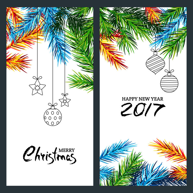 2017圣诞排版设计矢量