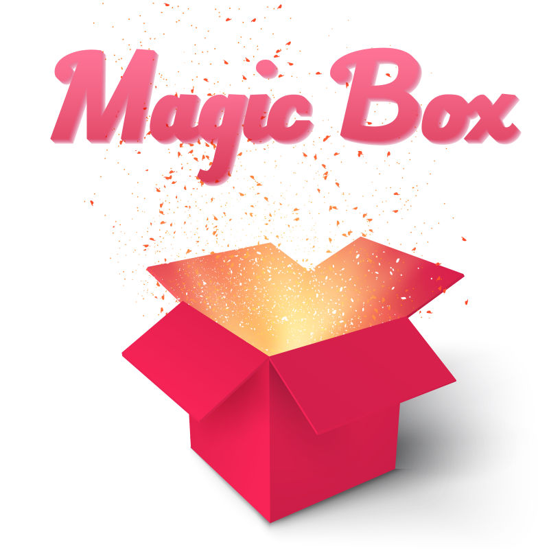 发光魔术盒矢量设计