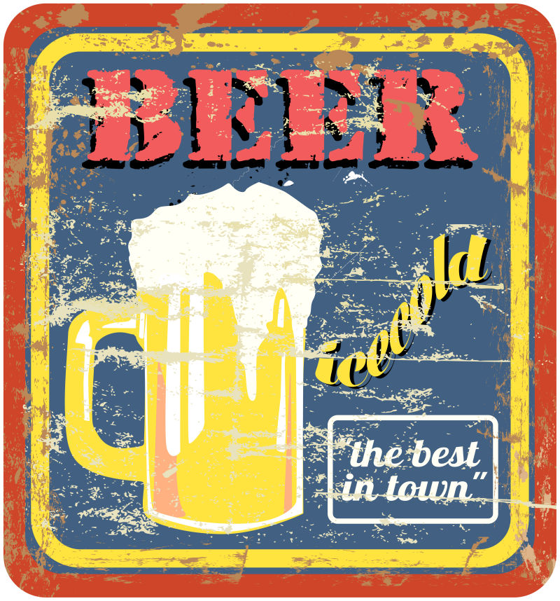啤酒广告logo矢量设计图
