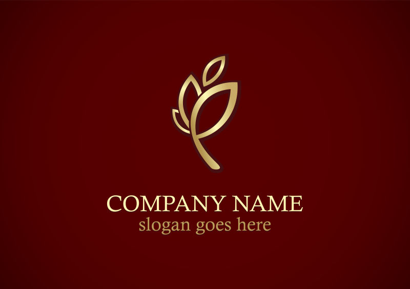 矢量金色公司logo设计