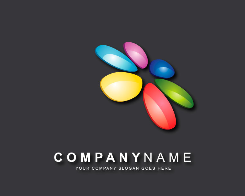 多彩矢量商业logo设计图