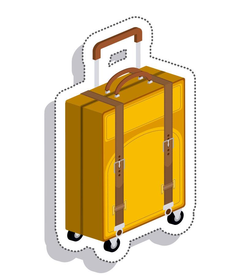 复古风格的行李箱矢量设计