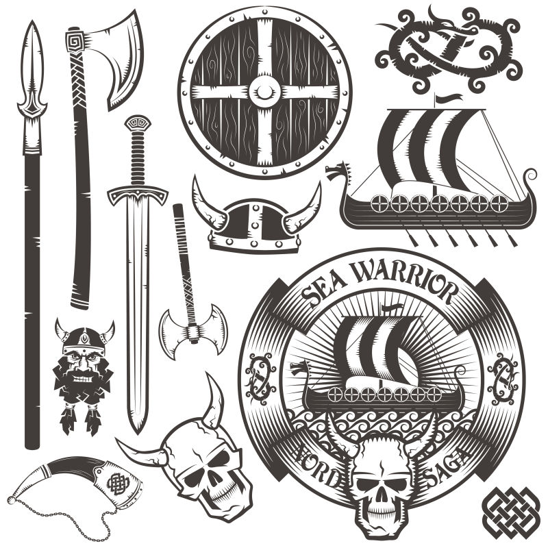 创意海盗标志矢量设计