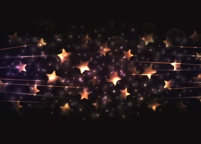 矢量抽象闪亮的星星设计效果