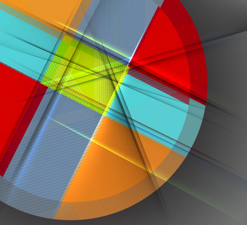 现代几何抽象彩色背景矢量